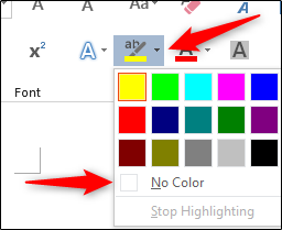 microsoft word metin vurgusu