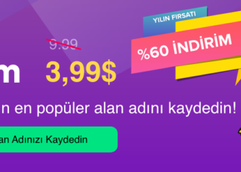 Sadece 3,99$ Fiyatla .Com Alan Adı Kayıt Fırsatı!