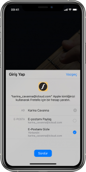 Apple ile Giriş Yap