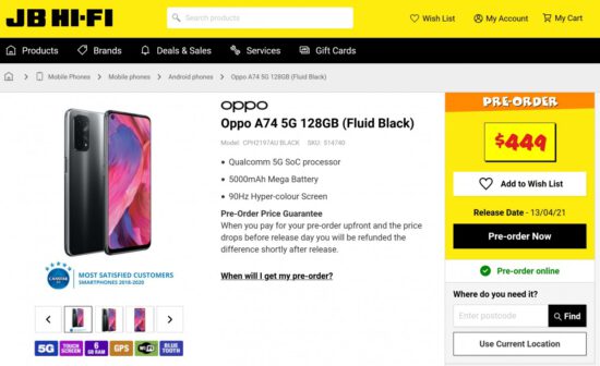 Oppo A74 5G