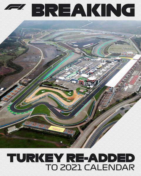 Formula 1 Yeniden 3 Ekim'de Türkiye'de!