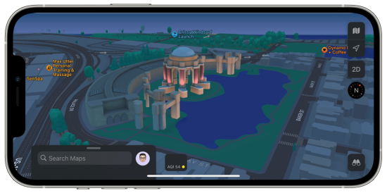 Apple, IOS 15 ile Bazı Özelliklerini Kaldırıyor Apple Maps 3D