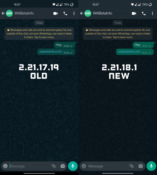 WhatsApp Yeni Renk