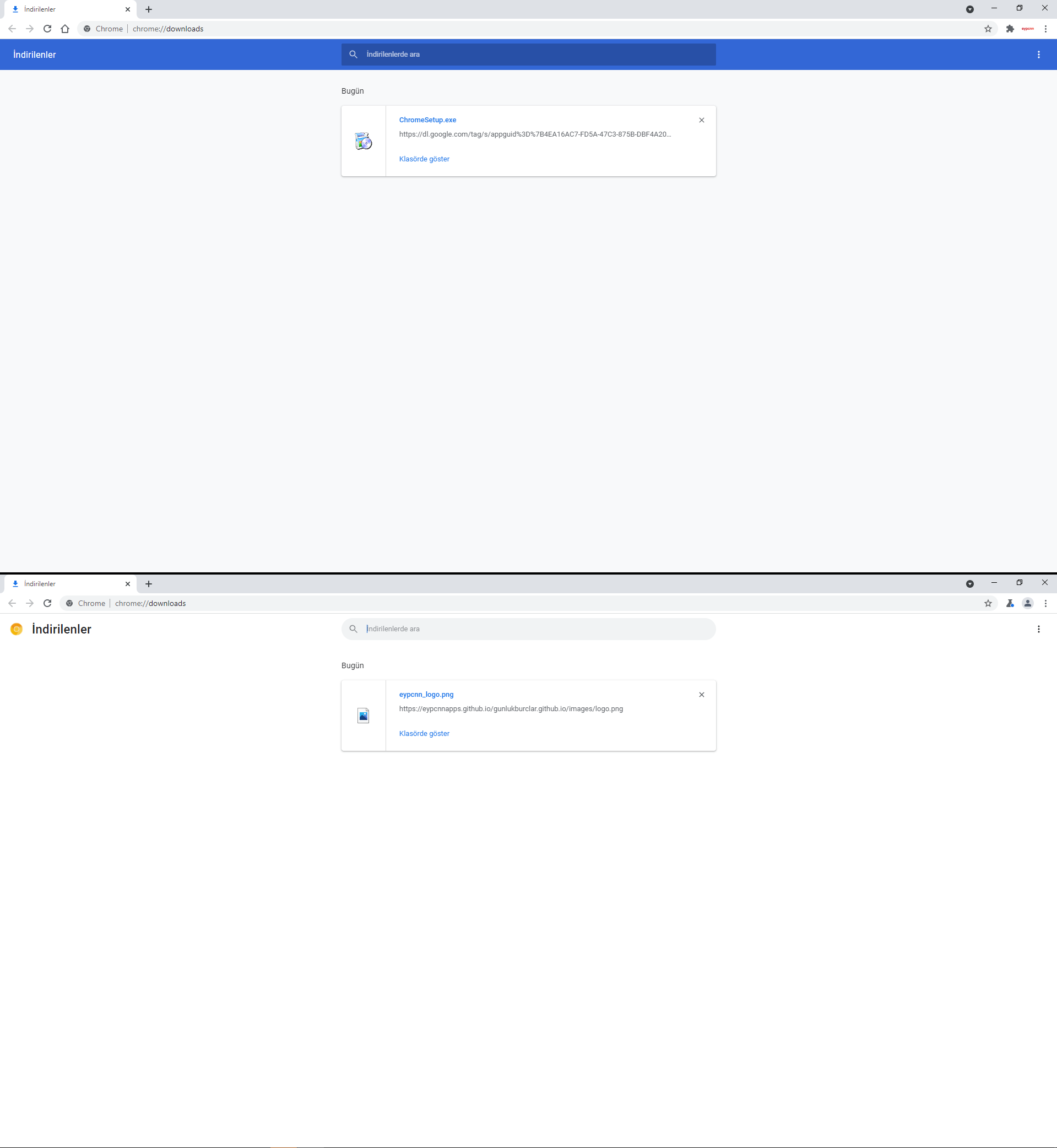 Chrome Eski-Yeni İndirilenler