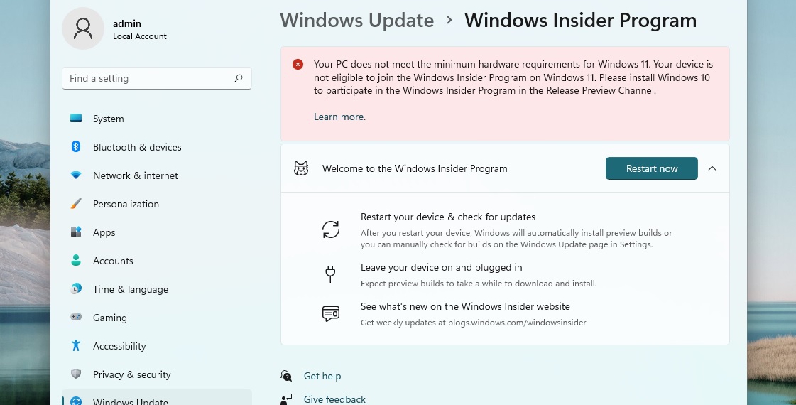 Windows 11 Insider