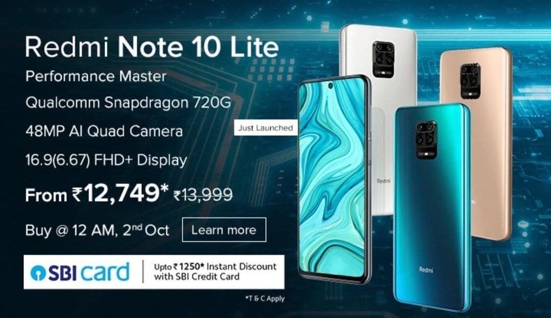 Xiaomi'den Sürpriz: Redmi Note 10 Lite Tanıtıldı!