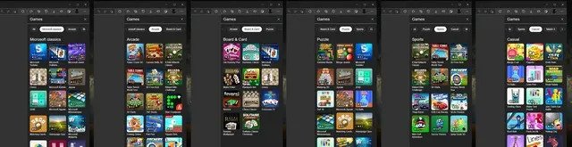 Microsoft Edge, Tarayıcı İçi "Oyunlar" Panelini Test Ediyor