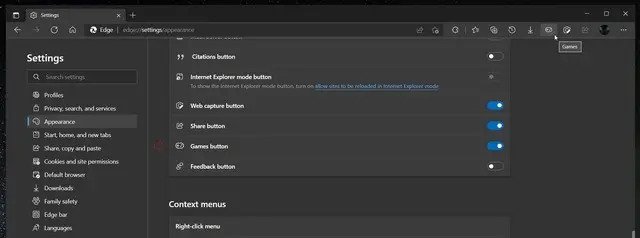 Microsoft Edge, Tarayıcı İçi "Oyunlar" Panelini Test Ediyor