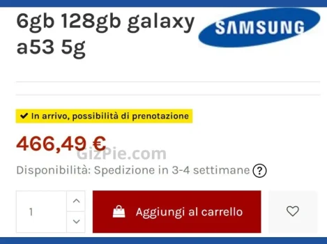 Samsung Galaxy A53 5G'nin Avrupa Fiyatı Ortaya Çıktı! Samsung Galaxy A53 5G'nin Avrupa Fiyatı Ortaya Çıktı!