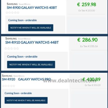 Samsung Galaxy Watch5 Serisinin Avrupa Fiyatları Ortaya Çıktı! Samsung Galaxy Watch5 Serisinin Avrupa Fiyatları Ortaya Çıktı!