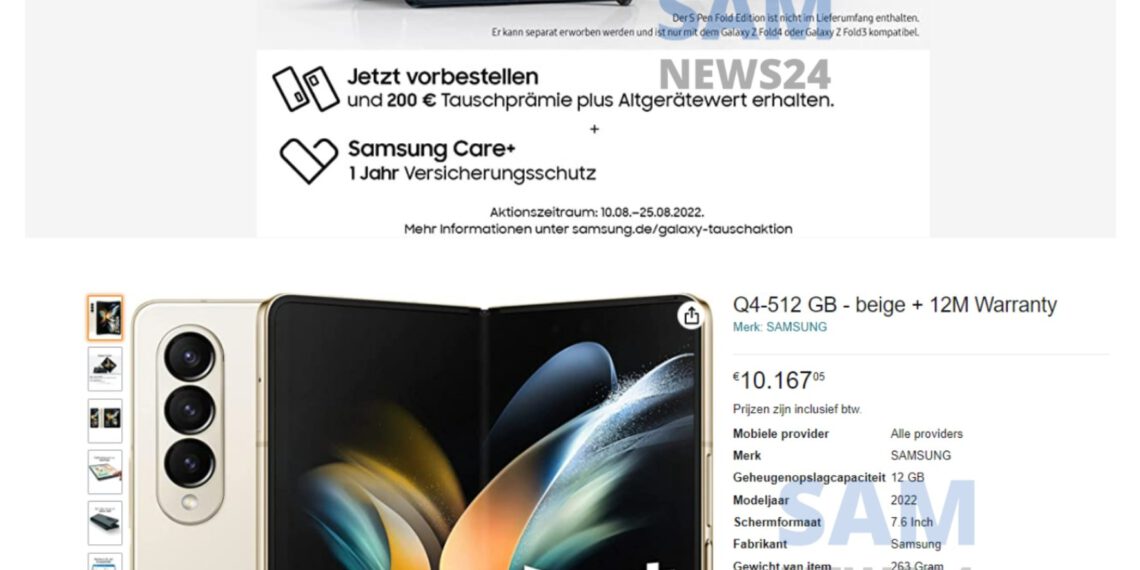 Samsung Galaxy Z Fold 4 Tanıtımdan Önce Sızdırıldı!