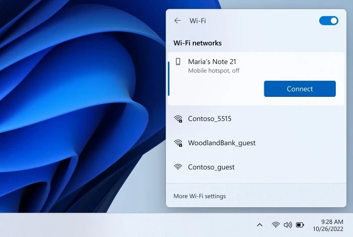 Windows-11-Samsung-Cep-Telefonlarindaki-Hotspota-Dogrudan-Bilgisayarinizdan-Baglanmaniza-Olanak-Taniyacak