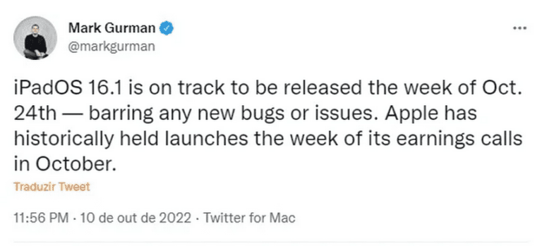 iPadOS 16.1 Sürümünün Lansman Tarihi Belli Oldu !