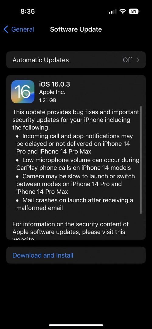 iOS 16.0.3 Yayımlandı: Önemli Düzeltmeler İçeriyor!
