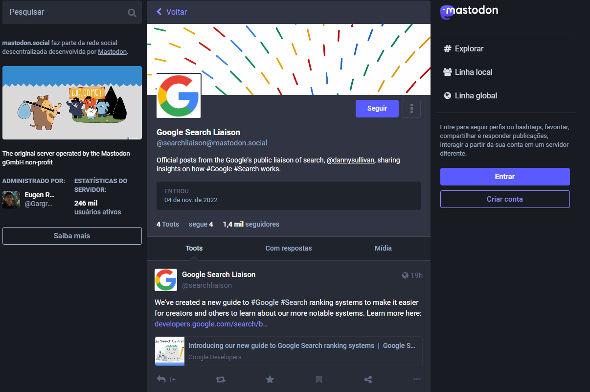 Twitter-Tartismalarinin-Ardindan-Google-Mastodon-Hesabi-Acti