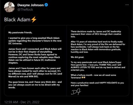 Black Adam, DC'nin Yeni Döneminde Yer Almayacak! Black Adam, DC'nin Yeni Döneminde Yer Almayacak!