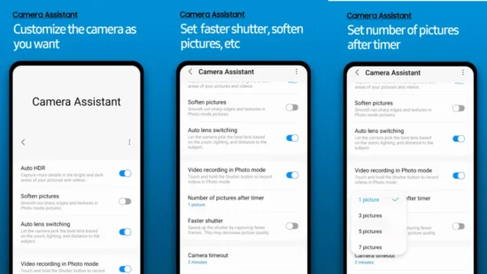 Samsung Kamera Asistanı'nı Destekleyen Cihaz Sayısı Artabilir!
