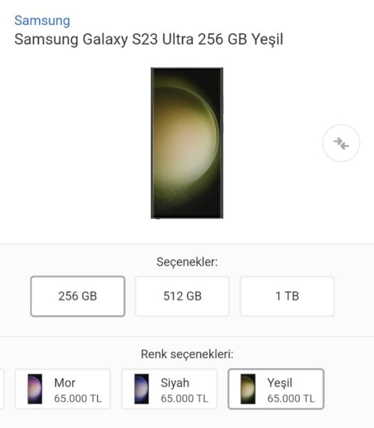 Galaxy S23 Ultra Türkiye Fiyatı