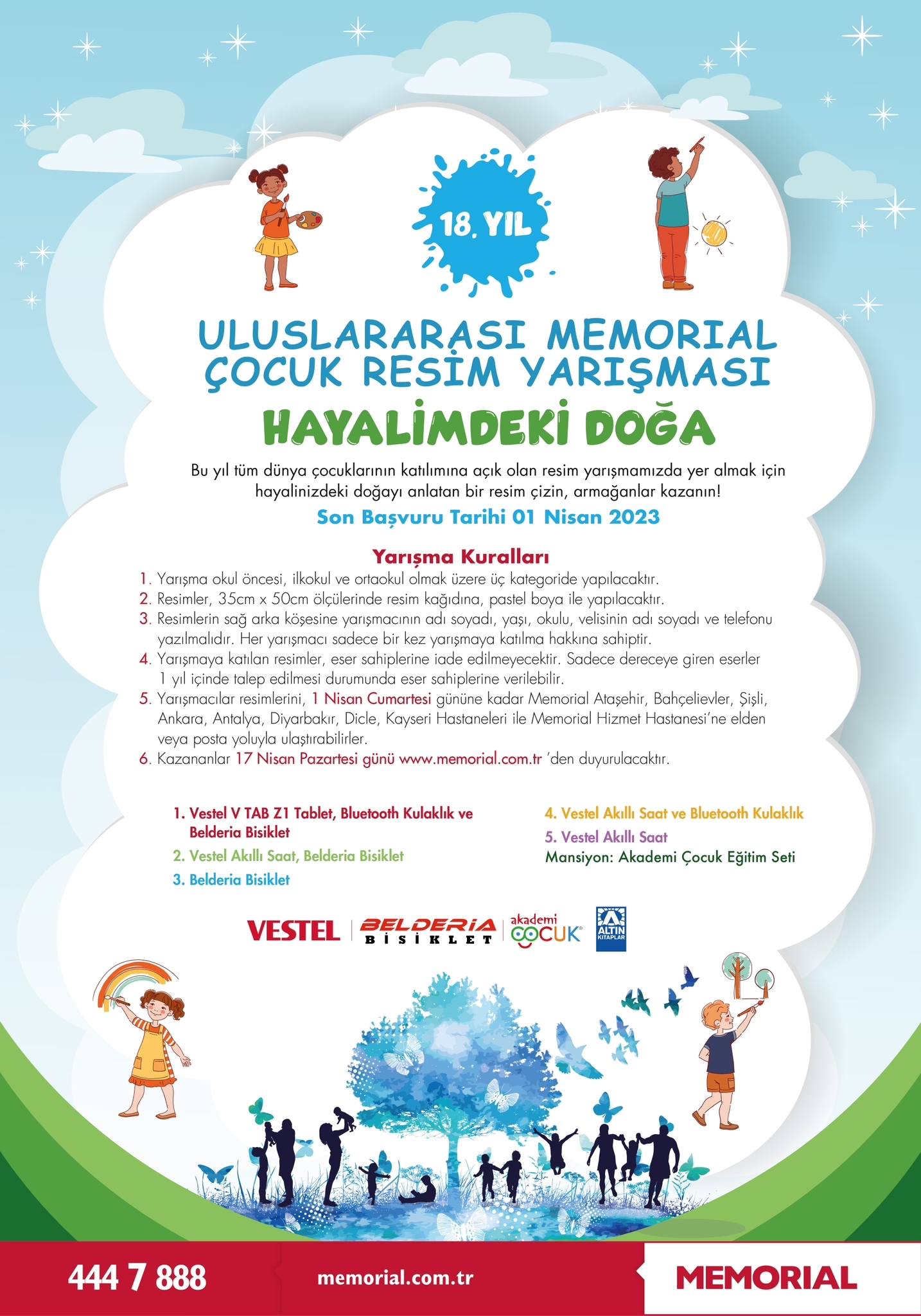 18. Memorial Uluslararası Çocuk Resim Yarışması Başlıyor!