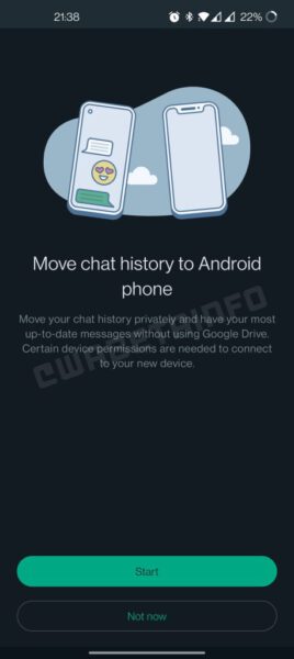 WhatsApp Sohbet aktarımı