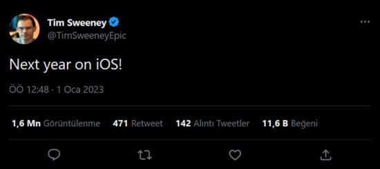 Epic CEO'sundan Sürpriz Fortnite Paylaşımı Geldi! Epic CEO'sundan Sürpriz Fortnite Paylaşımı Geldi!