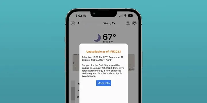 Dark Sky Uygulaması, Apple Tarafından Durduruldu
