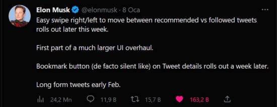 Twitter için Kritik Değişiklikler Yolda: Elon Musk Duyurdu!