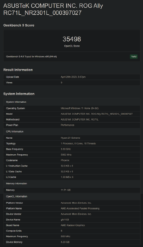 ASUS ROG Ally Geekbench Testinde Gövde Gösterisi Yaptı!