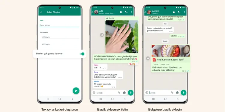 WhatsApp Anket ve Dosya Paylaşım Özelliklerini Güncelliyor