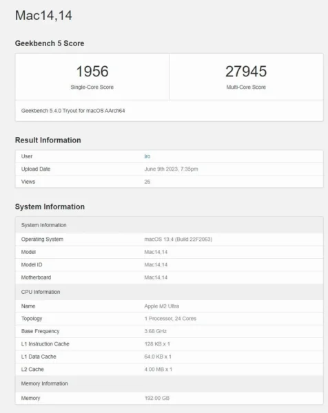 Apple M2 Ultra ile Intel Core i9-13900K Karşılaştırıldı!
