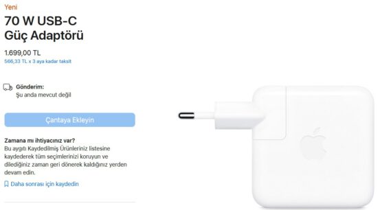 Apple 70W Güç Adaptörüyle MacBook'lar Işık Hızında Şarj Olacak!