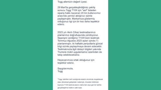 Togg Teslimatları Ertelendi! Şimdi Ne Olacak?