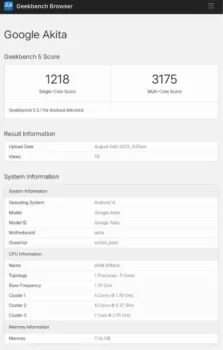 Tensor G3 Yonga Seti Geekbench Testinde Yakalandı! İşte Sonuç!