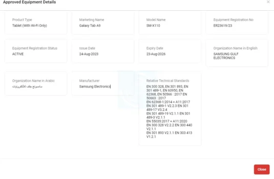 Galaxy Tab A9 Sertifikasını Aldı Geliyor! Tablet Pazarı Karışacak!