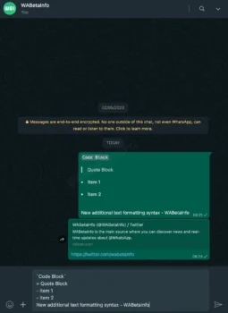 WhatsApp Metin Biçimlendirmeyi Başka Bir Boyuta Taşıyor!