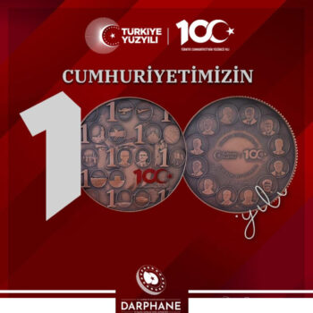 Cumhuriyet'in 100. yılına özel hatıra parası basıldı