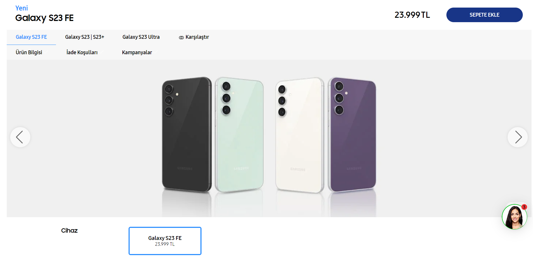 Galaxy S23 FE Türkiye Fiyatı Belli Oldu! Galaxy S23'den Daha Pahalı
