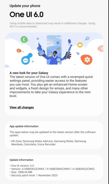 Sevilen iki Galaxy modeli için Android 14 çıktı