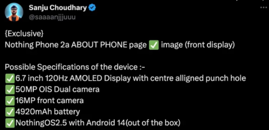 Nothing Phone 2a bütçe dostu fiyatla gelebilir