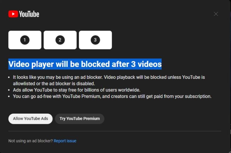 YouTube Adblock için sert hamlesini yapacak