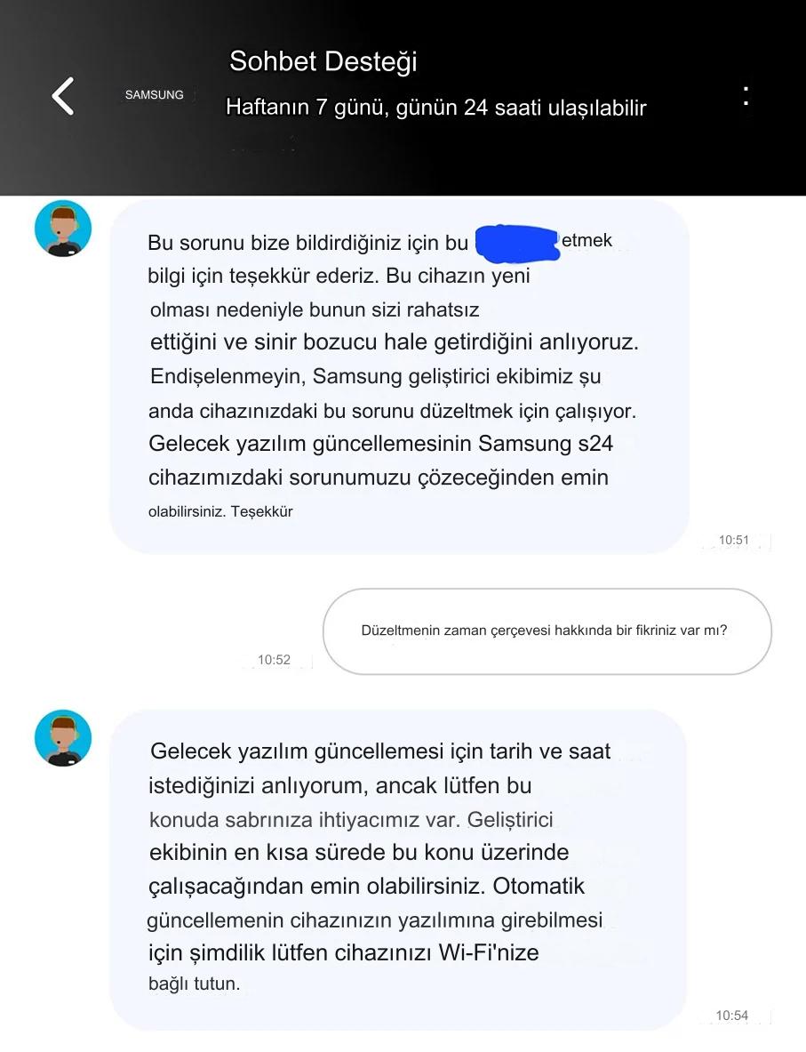 S24 Ultra ekran sorunu