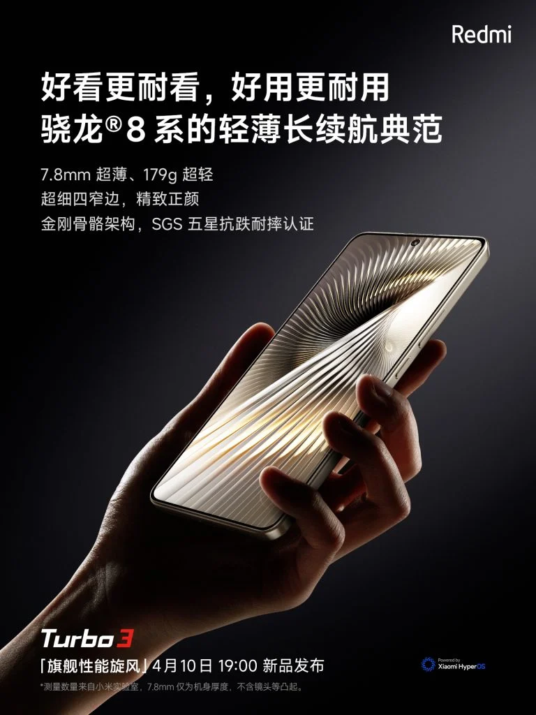 Redmi Turbo 3 ince