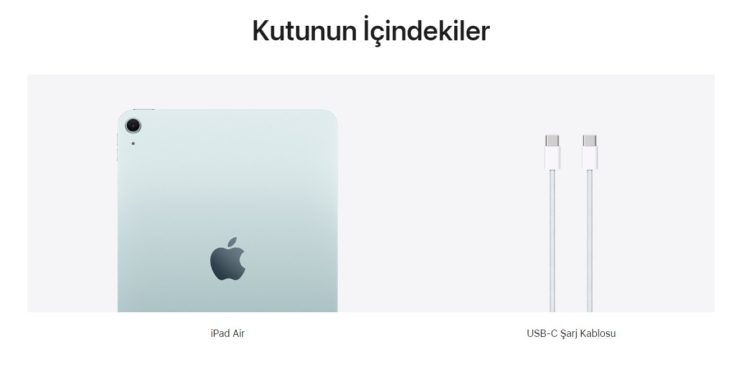 yeni ipad şarj adaptörü kutudan çıkmayacak