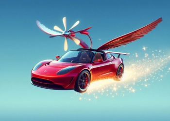tesla uçan araba