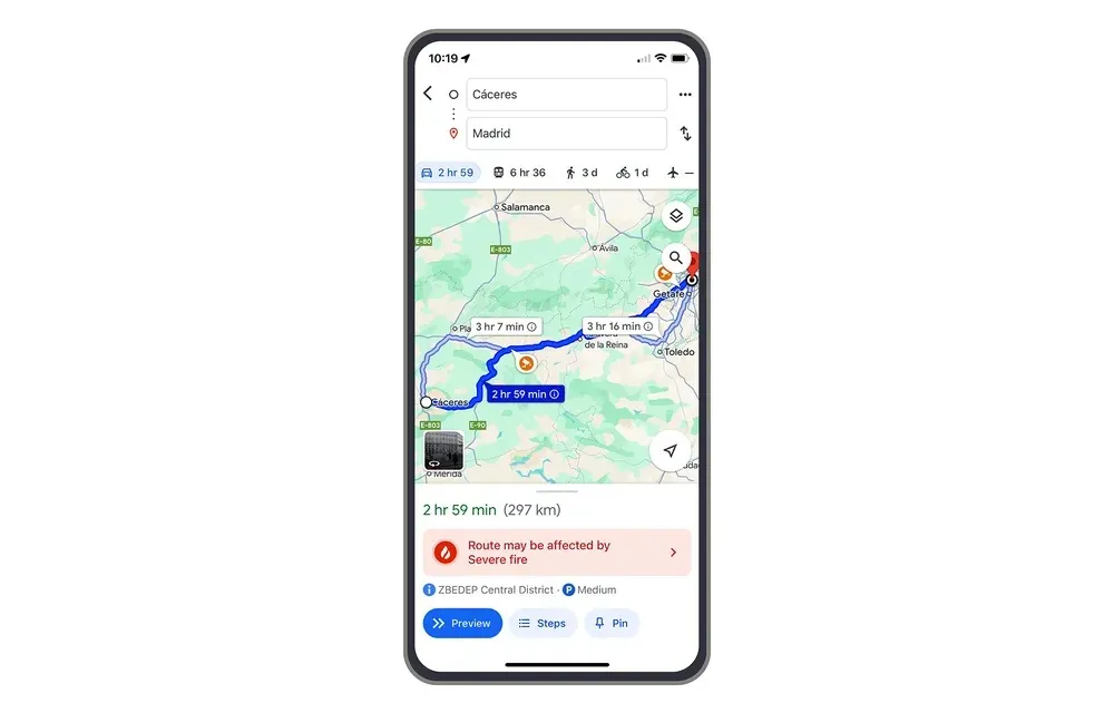 Google Haritalar orman yangınları