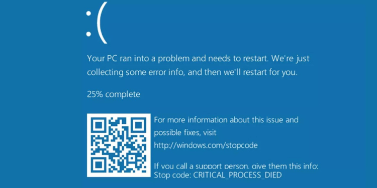 Windows mavi ekran hatası