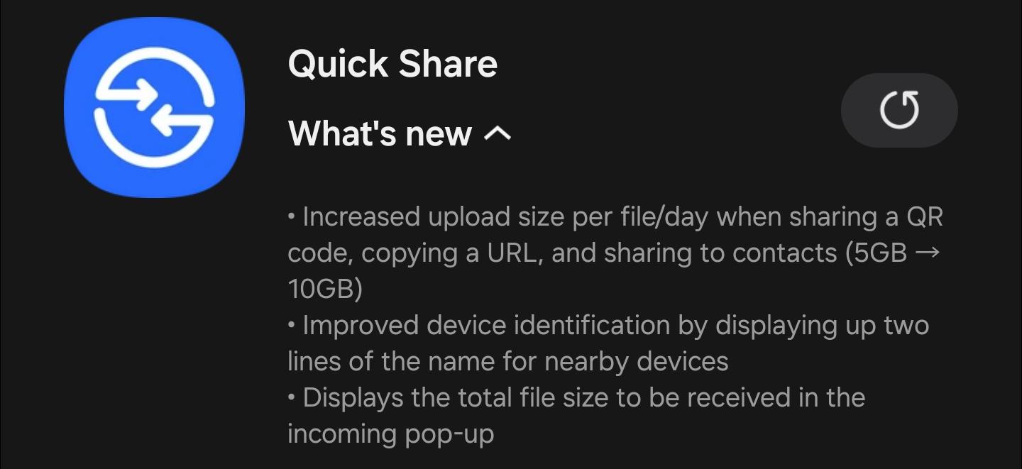 Samsung Quick Share limiti arttı Quick Share kaç GB