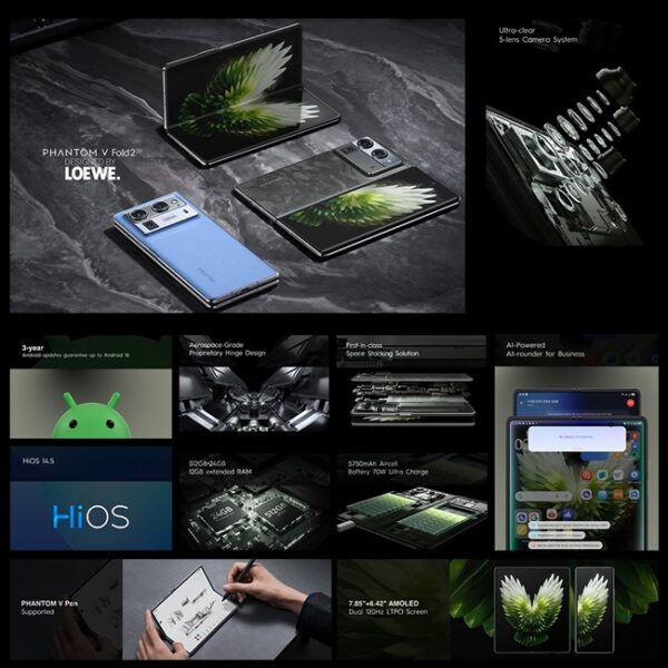 TECNO PHANTOM V Fold 2 ve PHANTOM V Flip 2 tanıtıldı TECNO PHANTOM V Fold 2