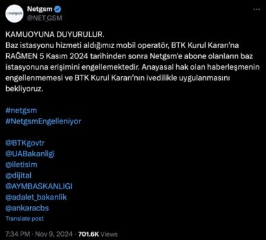 netgsm zam turkcell baz istasyonu