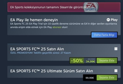 ea sports fc 25 indirim steam